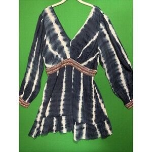 Anthropologie Verb by Pallavi Singhee Size L ?, Beaded Tie Dye Mini Dress